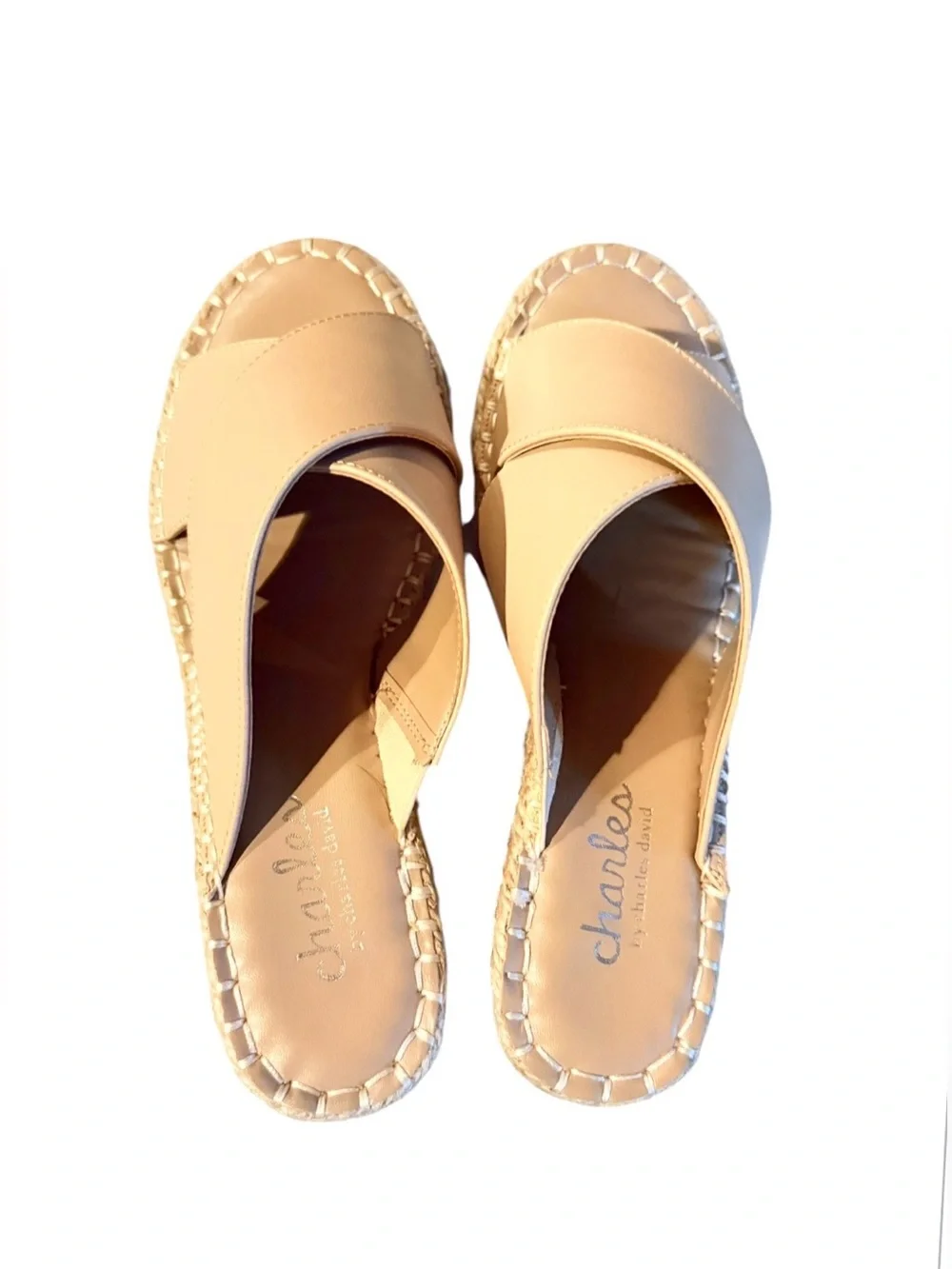 Charles By Charles David Women’s Notch Jute Wrapped Wedge Heel Sandals